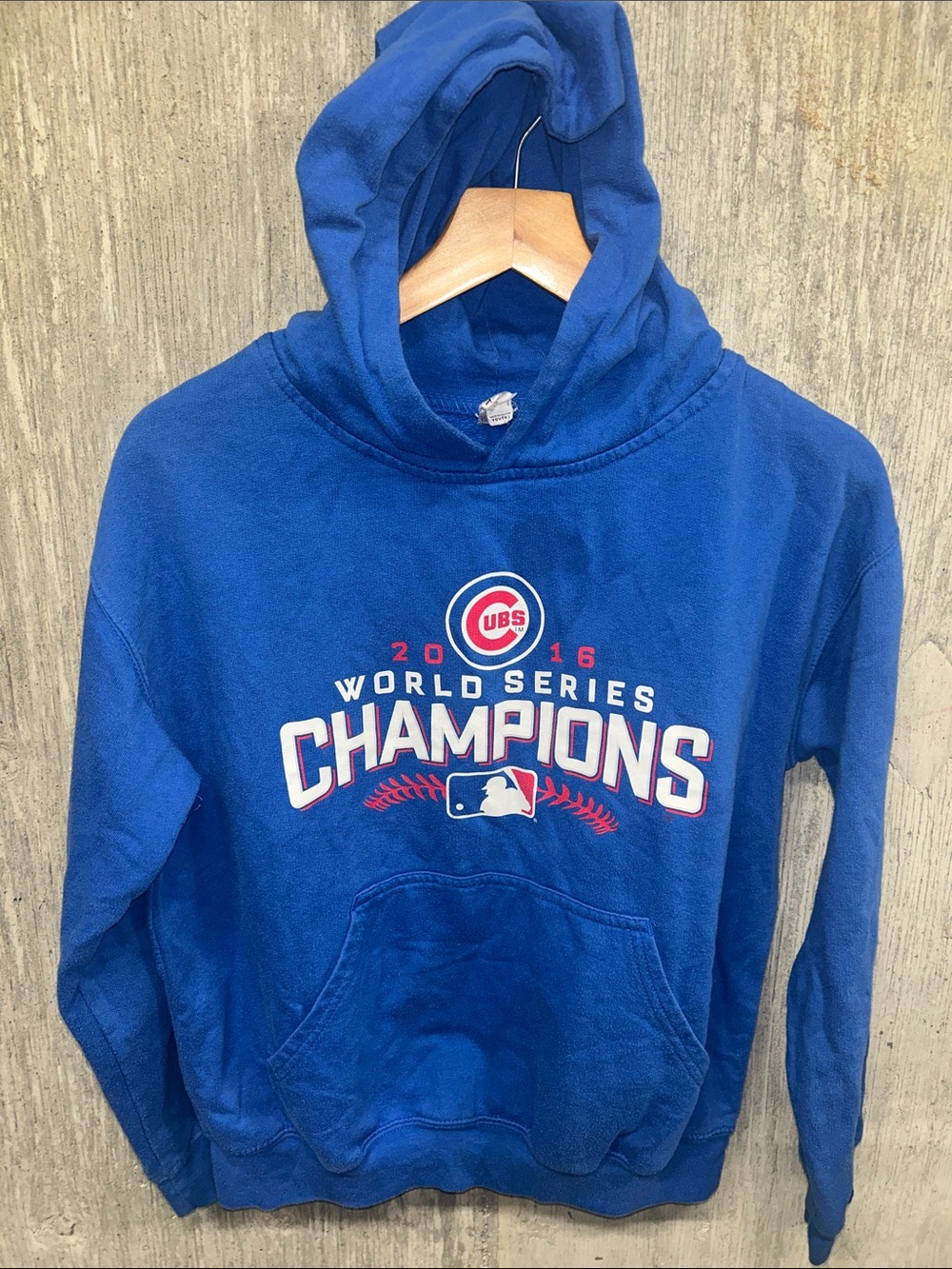 Chicago Cubs 2016 World Series Champions‎ Royal Blue Youth Hoodie